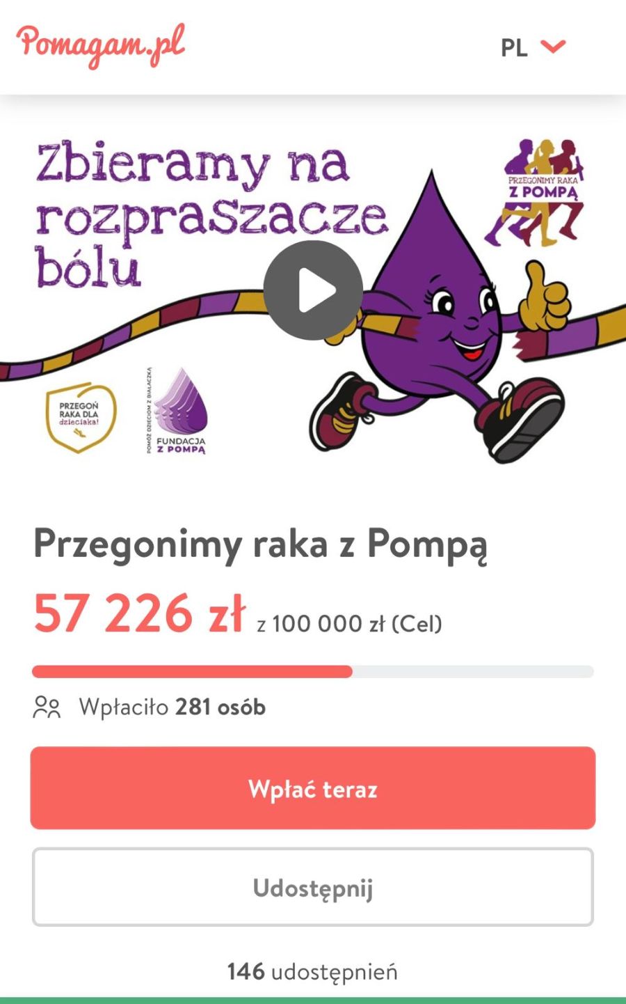 Góra pieniędzy rośnie